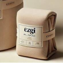 MADE IN TURKEY Oversize Double Fitted Bed Sheet Set | 70% Cotton Ranforce 180x200 Cm With 30 Cm Deep Pockets | Includes 1 Pillowcase 50x70 Cm - Beige - View 2