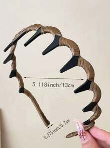 3pcs/2pcs/1pc Women Solid Color Handmade Fabric Wrapped Headband, Suitable For Washing Face With Teeth, Elastic Band, Elegant Quality Comfortable Non-Slip Hair Hoop, New French Hair Accessories Headbands Hairband, Zig Zag Headband ,Makeup Headband