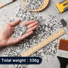 330 g / 0,72 lb Virutas decorativas de colores Escamas de pintura epoxi para piso de garaje Escamas de pintura de concreto Escamas de recubrimiento epoxi de garaje para mejoras del hogar (Negro, Blanco, Gris) - Negro, blanco, gris - Ver 2