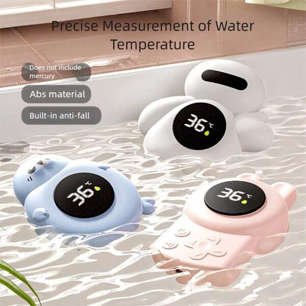 Baby Bath Tub Water Temperature Gauge (Celsius Unit), A Baby Bath Water Temperature Measurement Tool With A Cartoon Animal Shape, Serves As A Home Temperature Warning