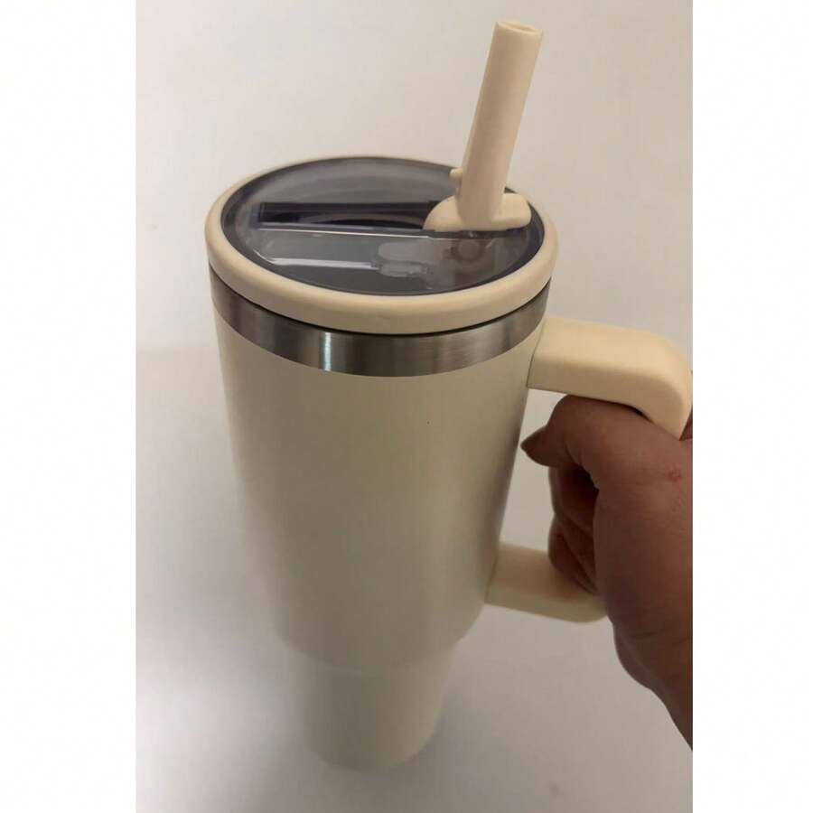 1200ml Thermal Cup With Open And Close Spout Immediate Shipping New Model - Beige - View 1