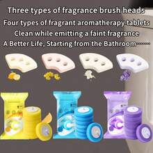 1 Set Disposable Toilet Brush Accessories, Strong Stain Removal + Long-Lasting Fragrance, Disposable Toilet Brush Head, Bathroom Supplies