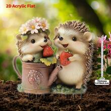 2D 平面亚克力可爱绵羊花园装饰，适用于户外露台草坪艺术装饰，无需电池，非常适合 7 月 4 日或圣诞节动物主题装饰，最适合圣诞节 - 紅白色 - 查看 2