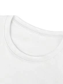 200g Pure Cotton T-Shirt 2025 Summer Ladies New Short Sleeve Pure Cotton Holiday Pattern Short Sleeve Round Neck Couple Wear Small Shirt Tops