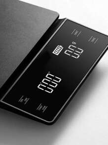 1 pieza Balanza digital LED para el hogar con temporizador, base impermeable, escala para cocina/hornear, pesar vegetales y frutas, botón táctil para cambio de unidades, para pesar té, utensilio de cocina (Pilas no incluidas) [Nueva Oferta de Cocina de Año Nuevo]