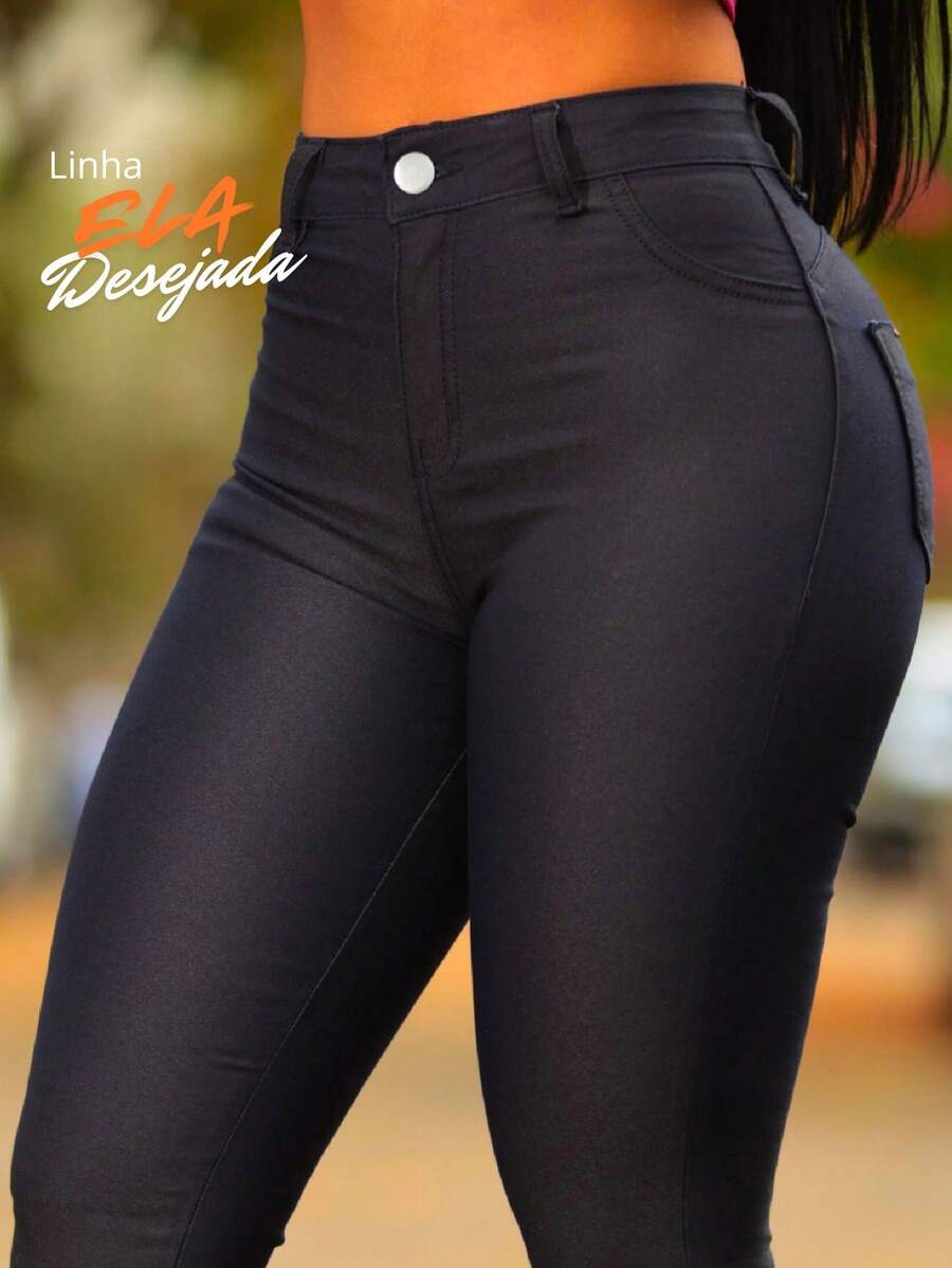 Women's Black Skinny Jeans, Special Wash, New Release 2025 - Black - View 1