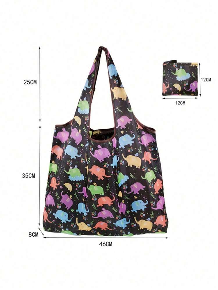 1個 大型折りたたみ式ショッピングバッグ、洗濯可能、破れにくいポリエステル素材、ビーチバッグ、トートバッグ、キッチン用品、ルームデコレーションとしても使えます。キッチン、ダイニングルーム、パーティー、キャンプ、集会に最適。友人や家族への素晴らしいギフトにもなります。 - マルチカラー - 見る 3