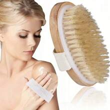 1 Pc Wood Handle Body Brush, Detachable Soft Exfoliating Bath Brush, Suitable For Fall Decor Home Bathroom Decor, Used For Perfect Skin Body Massage Scrubbing, Natural Bristle Brush For Dry Skin, For Treating Cellulite, Lymphatic Drainage, Improving Blood Circulation, Medium Intensity, Shower, Bathroom Home Decor, Living Room, Bedroom, Travel Goods, Wedding, Party, Birthday, Gift For Men, Mom, Dad, Friends, New Year, Accessory, Fun Gift Back To School
