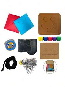 1 pieza Juego de la Serie de TV Coreana El Juego del Calamar, Juego de Peonza, Atrapar Piedras, Patear Volante, Juego de Coordinación Mano-Ojo, Juego de Entretenimiento Multijugador, Juego de Dormitorio, Juego de Desafío (Los Colores Pueden Variar Ligeramente)