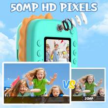 儿童相机即时打印，1080P 儿童即时相机，带打印纸，幼儿自拍数码摄像机，适合 6-12 岁男孩女孩的圣诞节生日礼物 - 两种颜色可供选择 - ZSK-A20拍得 - 查看 10