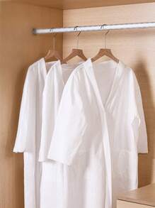 1pc Travel Bathrobe, Disposable Bath Towel, Summer Bathrobe, Travel With Bathroom Towel, Convenient Disposable Hotel Bathrobe, Portable Bathrobe, Suitable For Hotels, Homestays, Pool Party Supplies, Spa, Beauty Salon, Clean, Health, Thick Comfort And Skin Friendly Clean Back To School