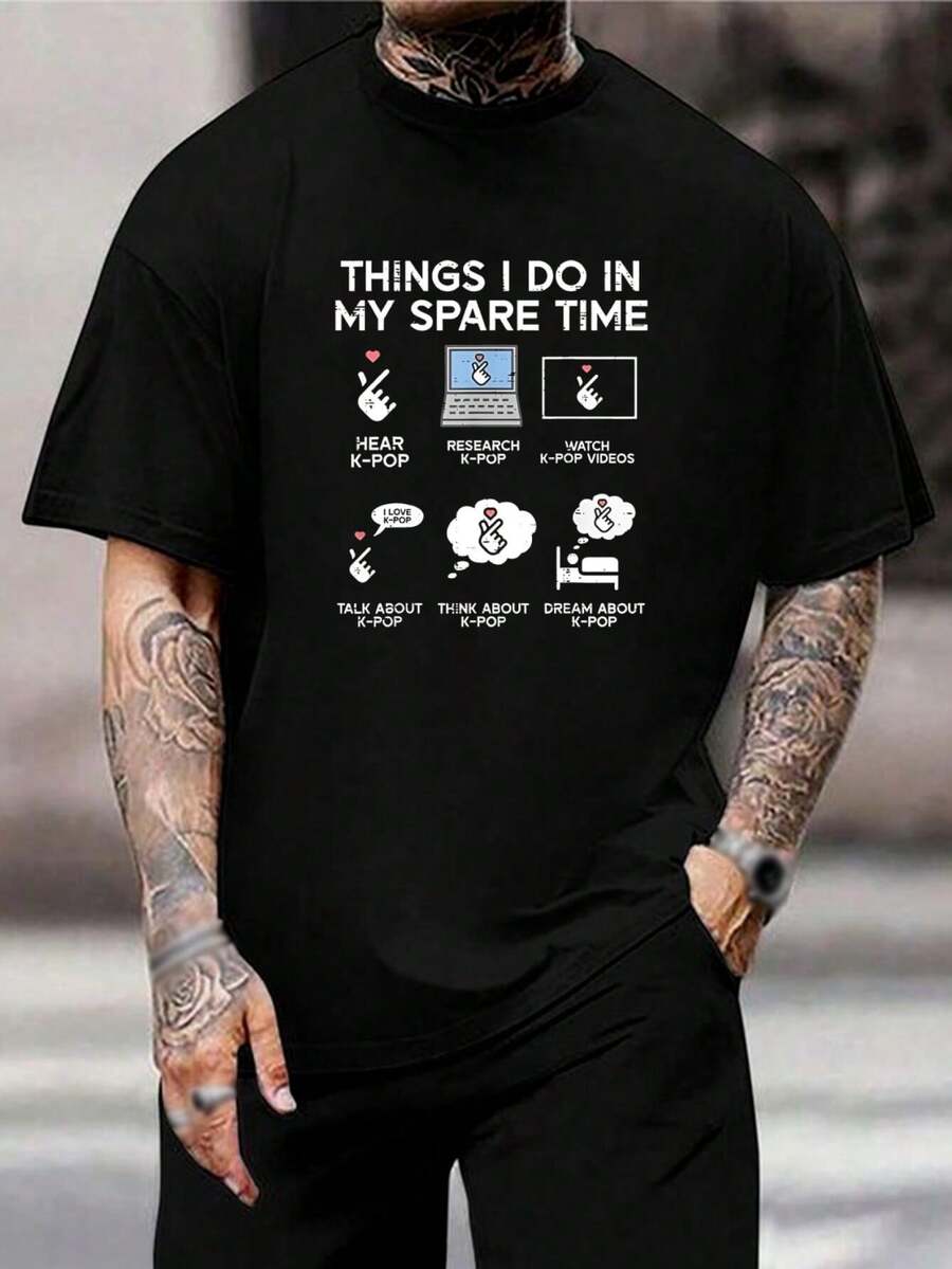 Camiseta imprescindible para amantes del K-Pop - Música pop coreana, camiseta de K-Drama - Regalo perfecto para fans - Camiseta de manga corta para mujer y hombre - Negro - Ver 1