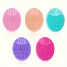 1 Pc Silicone Cleansing Brush - Manual Cleansing Pad With Soft Bristles For Pore Cleansing, Unscented Skin Care Tool, Suitable For All Skin Types - 隨機顏色 - 查看 2