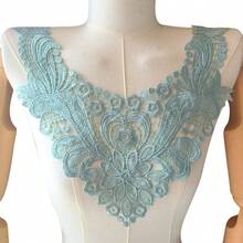 1pc Polyester Lace Embroidery Hollow Floral Collar Applique, For Dresses And Crafts - Multicolor - View 14