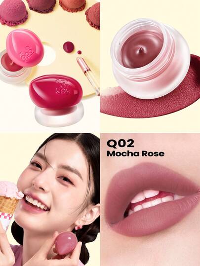 COLORKEY 丝绒多用途腮红唇釉，持久滋润唇膏 - 保湿防水，可打造自然红润妆效，高显色度唇釉，多功能唇颊两用，便携易用，打造自然红润妆容，啫喱质地，是秋冬季女性和女孩的完美妆容之选，适用于拿铁妆、Y2K妆、90年代妆、叛逆少女妆、唇妆组合、新娘妆、情人节妆容。