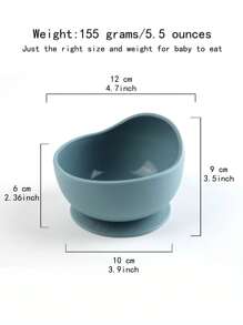 Thickened Silicone Bowl, Suction Cup Bowl Heat-Resistant Food Bowl, Feeding Tableware Complementary Food Bowl,