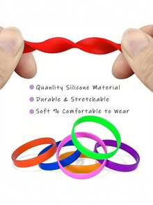 Pulseras de silicona personalizadas con texto impreso - Pulseras personalizables con versículo bíblico para bodas, fiestas, eventos, deportes y causas, pulseras de silicona personalizadas para causas, eventos, recaudación de fondos, defensa, apoyo, pulseras de goma personalizadas para adultos con orgullo, pulseras arcoíris personalizadas, regalo religioso ideal para todas las edades - Multicolor - Ver 5