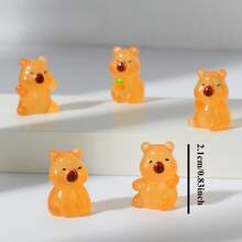10/20 piezas Mini figuras de resina de Carpinchos, luminosos que brillan en la oscuridad, pequeñas figuras divertidas de Carpinchos, miniaturas de resina de Carpinchos, personajes de dibujos animados pequeños de Carpinchos para decoración del hogar, coche, oficina, fiestas de adolescentes (color aleatorio) - Multicolor - Ver 6
