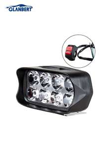 Đèn LED siêu sáng cho xe máy 8/12/16 Đèn LED công tắc ngoài độ sáng cao Đèn phụ lắp lại phù hợp cho xe điện, xe máy và xe ba bánh. - trắng - Xem 14