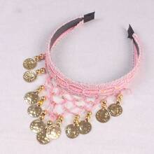 1 Pc Girls Hair Hoop Hair Bands Head Chain Headpiece Headband Belly Dance Costumes For Women Headwear Dance Head Inserted Dance Hair Comb Stage Performance Accessories Head Hoop Crown