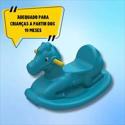  Brinquedo Gangorra Infantil Cavalinho Pocotó Azul Xalingo - 09221