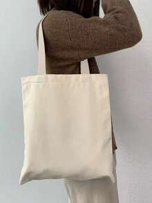 10/5/3/1 Túi Tote Canvas Gia Cố Màu Trơn - Quai xách chắc chắn, Túi xách Canvas, Túi mua sắm dung tích lớn, Có thể giặt, Tự làm, Có thể sơn, Phù hợp cho phụ nữ, Túi mua sắm có thể tái sử dụng để đóng gói quà tặng, đồ thủ công mỹ nghệ và đồ dùng nghệ thuật - Nhiều màu - Xem 3