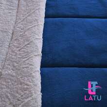 Blanket Duvet Quilt And Blanket Double Queen Size Double Sided Blanket And Sherpa Sheepskin - 藍色的. - 查看 3