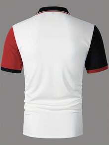 Maglietta polo da uomo con stampa alla moda, manica corta, confortevole