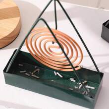 1 pezzo Supporto portaincenso a forma di triangolo per zanzariera, contenitore creativo per uso domestico, bruciatore d'incenso per l'estate