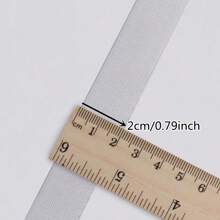 لفة (2-5) ياردة بالحزمة بحزام مرن منسوج بعرض 1.5/2/2.5/3/4/5 سم باللونين الأبيض والأسود، حزام مطاطي لخياطة الملابس والتفصيل وخياطة الألسنة والأشرطة