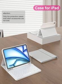 Keyboard Case For IPad A16 11th/10th Generation, 9th/8th/7th 10.2 Inch, Air 10.9" 11" With TPU Flip PMMA PU Leather Tablet Accessory, Wireless Bluetooth Keyboard (150mAh Battery) Stand Protective Covers, Grey