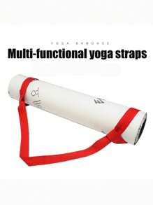 1pc 150*3.8cm Yoga Mat Strap, Available In Pink, Burgundy, Black, Orange, Army Green, Dark Purple, Adjustable Strap, Sports Mat Storage, Colorful Binding Strap, Storage Strap, Rope Yoga Stretching Strap, Portable Yoga Shoulder Strap, Fitness Workout, Shaping, Holiday Gift