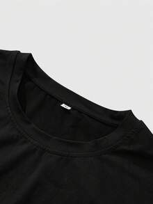 Lonblece 男士夏季无袖背心嘻哈大头元素印花破洞背心 - 黑色 - 查看 6