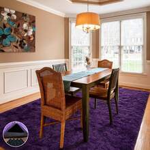 Soft Modern Indoor Large Rug, Comes With 4 Rug Stickers, Multiple Sizes Available, Bedroom, Living Room, Dorm, Kids Room, Home Decor, Non-Slip Plush Rug, Room Decor, Cozy Nursery Rug, Purple - Màu tím - Xem 7