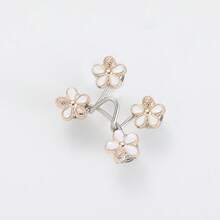 1 件女士金属时尚毛茛图案装饰腰扣可拆卸可调节裤子和裙子尺码防走光适合夏季日常休闲使用，赠送朋友 - 彩色 - 查看 6