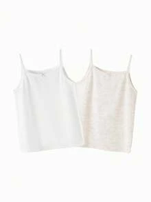Balabala Children's Tank Top Sleeveless Strap Boys Girls Pack Of Two - Pink - View 1