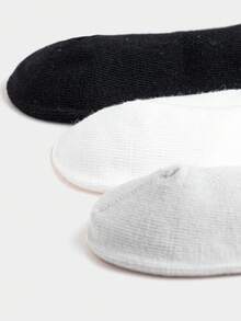 Balabala Children's Socks Summer Mesh Kids' Ankle Socks Boys Girls Elastic Pack Of Three - White Grey Tone - View 5