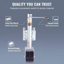 Heavy-Duty Trailer Jack With 1500 Lb Capacity - 35.3 In Bolt-On Tongue Jack For RV, Horse, Utility, And Yacht Trailers - Features PP Wheels And Comfortable Handle For Easy Lifting - Multicolor - View 8