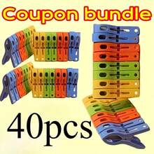 40 قطعة أدوات شد ملابس بلاستيكية عازلة للرياح - كبشات ربيعية متعددة الألوان لملابس الغسيل ، المناشف الشاطئية ، الاستخدام في الهواء الطلق - كبشات خطاف قوية ومتينة ، تصميم قبضة قوي ، كبشات موثوقة وثابتة ، ضرورية لمنزلك ، تصميم محسن ، مشابك لتثبيت الملابس