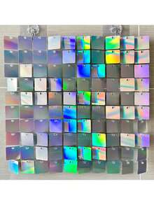 12 件闪光亮片背景闪光墙板装饰适用于婚礼、周年纪念日、生日、情人节、圣诞节等 - 多功能派对和照片道具装饰、活动装饰优雅背景