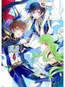 日本流行斗士动漫 Code Geass 经典人物海报帆布画和印刷墙壁艺术画可用于房间家居装饰（可选画框） - 彩色 - 查看 51