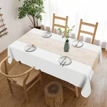 1pc/50pcs Versatile Elegant Bohemian Style Printed Polyester Tablecloth, Suitable For Kitchen, Dining Room, Holidays, Party, Easy To Clean And Durable Rectangular Tabletop Decor, Party Tablecloth, Modern Dining Table Cloth