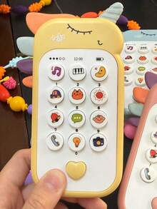 1pc Kids Multicolor Cartoon Educational Story Telling Simulation Model Phone Toy / Multifunctional Music Phone (Actual Product Color May Vary Randomly) - Toy Phone - View 7