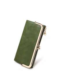 Retro Multifunktions faltbares Clip Lang Münzbörse 2025 Neue tragbare vielseitige Mehrfach-Kartenfach Frauen Smartphone Tasche Geldbörse