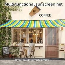 1pc Outdoor PE Shade Net, UV-Protected Breathable Sun Shade Sail For Balcony, Garden, Patio, Backyard - Multicolor - View 9