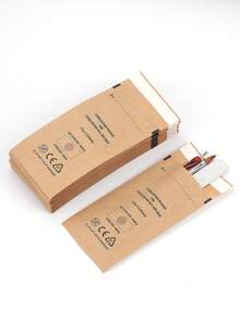 1. 75x150毫米一次性消毒袋，20/50/100个装，美甲牛皮纸袋，美甲工具消毒袋，钻头钳清洁设备收纳配件 - 棕色 - 查看 7