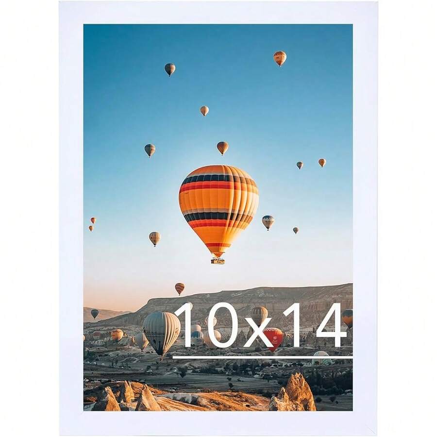 New 10x14 Inch Picture Frame, Horizontal And Vertical Formats For Wall Hanging, 10 X 14 Wall Gallery Poster Photo Frame  Shatter Ristant Plexiglass, - White 10x14 inch - View 1