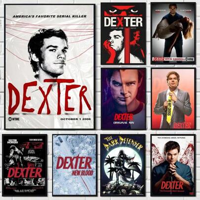 1pc/3pcs Wall Arts Posters Optional Frame Vintage D- Michael C.Hall Classic TV Poster HD Art Sticky Wall Waterproof Home Living Room Bedroom Bar Aesthetic Decoration