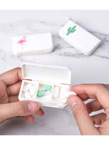 3 Grids Mini Pill Case Plastic Travel Medicine Box Cute Small Tablet Pill Storage Organizer Box Holder Container Dispenser Case - Multicolor - View 5
