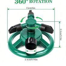 1 pieza Rociadores para patio, rociador de agua para césped, rociador de césped giratorio 360 grados para áreas grandes de patio, rociadores de patio, mascotas jugando
